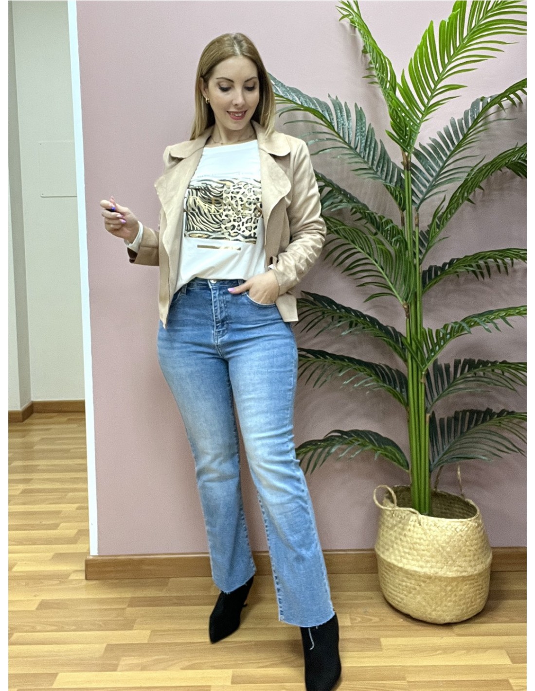 JEAN FLARED MELANI AZUL DENIM